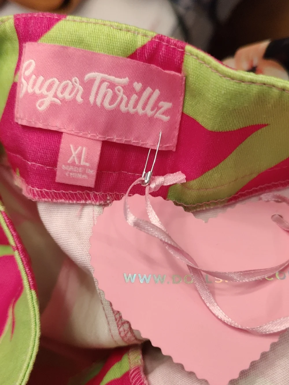 Sugar Thrills Neon Skirt XL